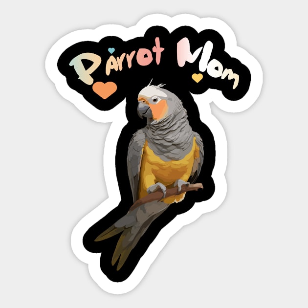 Proud Parrot Mom Design Sticker by YeaLove